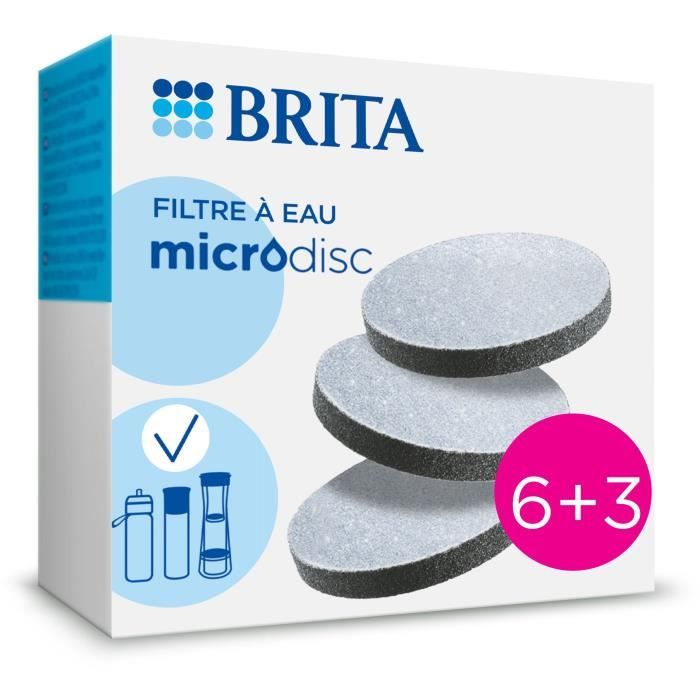 Cartouche BRITA - MicroDisc - Pack de 9 - 1 filtre = 1 mois de filtration
