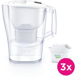 Carafe filtrante BRITA - Aluna Calendar Blanche - Capacité 2,4L dont 1,4L d'eau filtrée - 3 filtres Maxtra Pro All-In-1 inclus