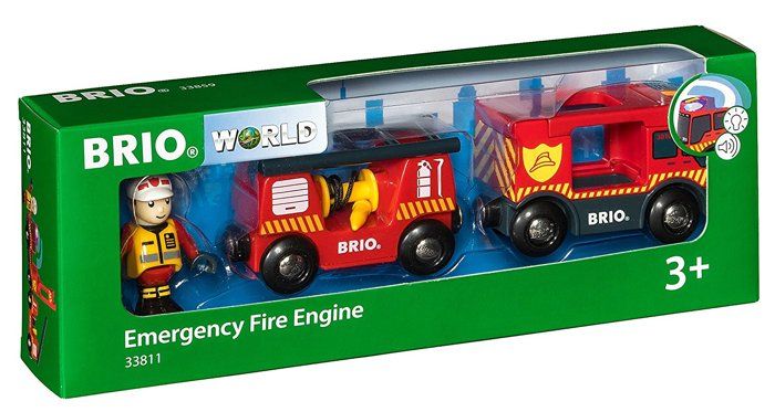 Camion de Pompiers Son et Lumiere BRIO - Ravensburger - Lance a incendie - Mixte - Des 3 ans - 33811