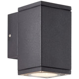 Applique murale extérieure - BRILLIANT - HALLY - Métal et verre - Anthracite - GU10 LED - 1 x 10 W IP44