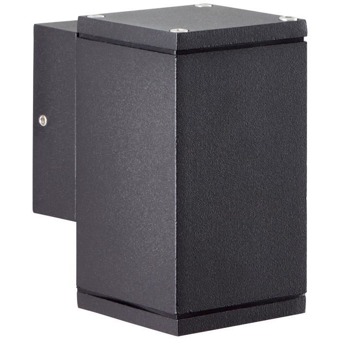 Applique murale extérieure - BRILLIANT - HALLY - Métal et verre - Anthracite - GU10 LED - 1 x 10 W IP44