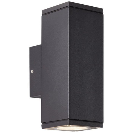 Applique murale extérieure - BRILLIANT - HALLY - Métal et verre - Anthracite - GU10 LED - 2x 10 W IP44