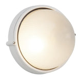 Applique murale extérieure - BRILLIANT - SILVESTER - Verre et métal - Blanc - E27 - 1 x 60 W IP44