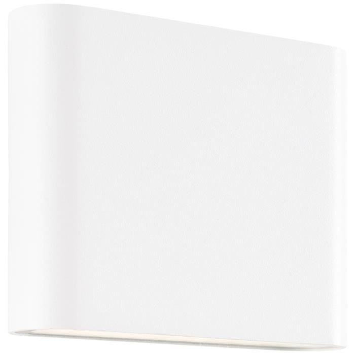 Applique murale extérieure - BRILLIANT - WELBIE - Métal et verre - Blanc - LED intégrée 7 W