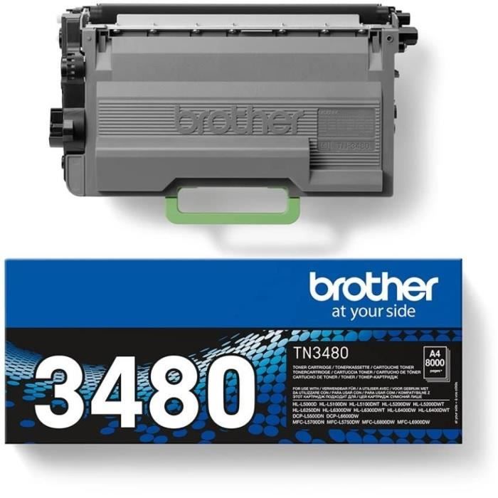 Cartouche de toner BROTHER TN3480 a rendement ÈlevÈ - Noir