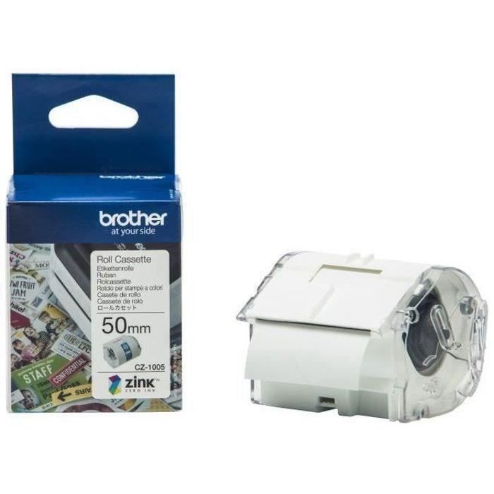 CZ-1005 Tape - BROTHER - VC-500W - Zinc - White - 1 roll(s)