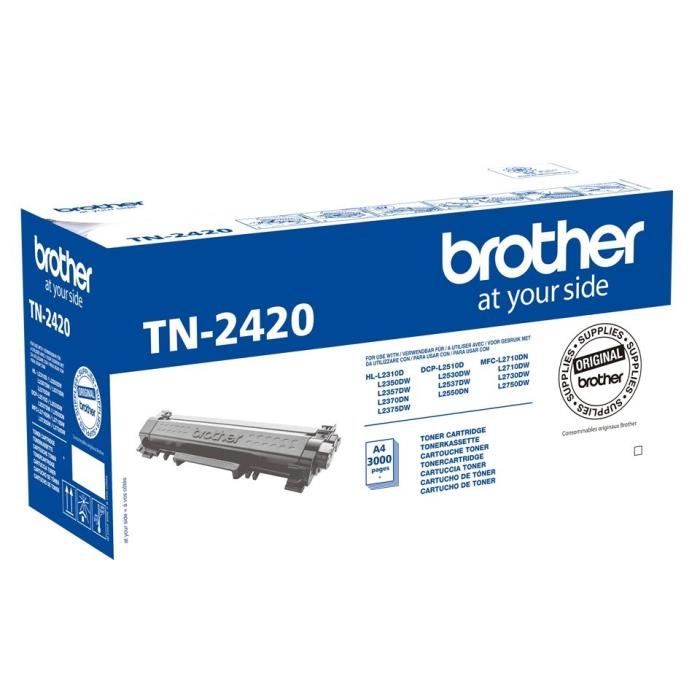 Cartouche de toner noir haute capacitÈ TN2420 - BROTHER - Laser - 3000 pages