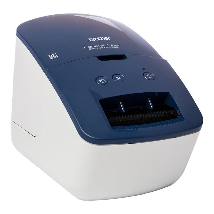Imprimante d'étiquettes - BROTHER - QL-600 - Professionnelle bleue - Idéale petite entreprise et travail a domicile