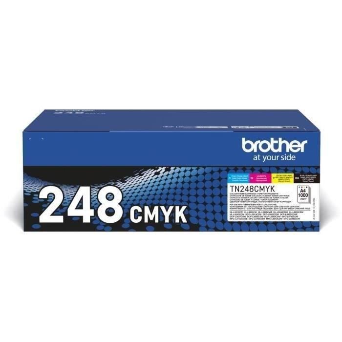 Pack Toner standard - BROTHER - TN248VAL - Cyan Magenta Jaune Noir - 4x1000 pages