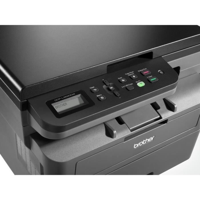 Imprimante multifonction Brother Multifonction 3-en-1 laser monochrome avec impression recto-verso, WiFi, toner embarque 700 pages,