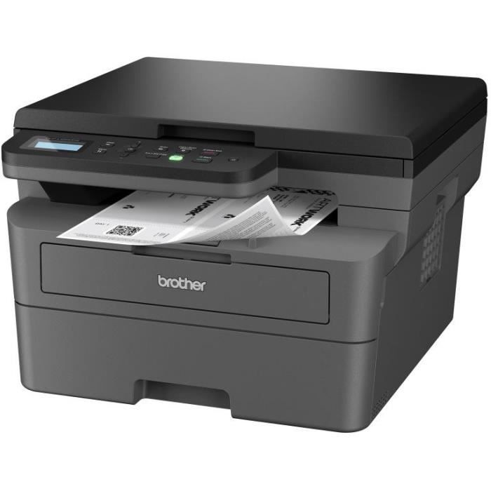 Imprimante multifonction Brother Multifonction 3-en-1 laser monochrome avec impression recto-verso, WiFi, toner embarque 700 pages,