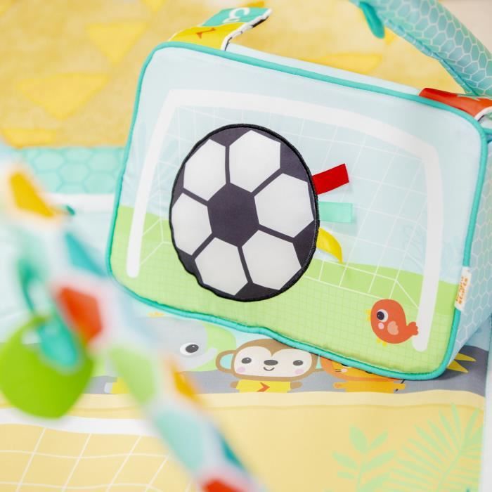 BRIGHT STARTS Tapis d'Eveil bébé Football, Arche de jeu avec jouets Oball, Musique et Lumieres, Cadeau Noel bébé