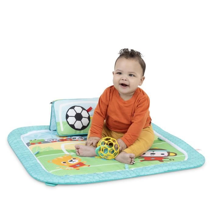 BRIGHT STARTS Tapis d'Eveil bébé Football, Arche de jeu avec jouets Oball, Musique et Lumieres, Cadeau Noel bébé