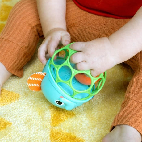 BRIGHT STARTS Hochet musical lumineux -- Giggle & Glow - Jouet éléphant - Oball facile a saisir - 0M+