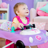 BRIGHT STARTS Trotteur bébé pliable 3 en 1, petite voiture, 3 modes de jeux évolutifs, violet, Cadeau Noel bébé