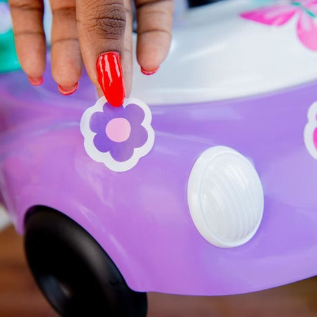 BRIGHT STARTS Trotteur bébé pliable 3 en 1, petite voiture, 3 modes de jeux évolutifs, violet, cadeau bébé