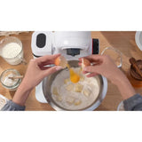 Robot multifonction compact - BOSCH MUMS2EW20 - Bol inox - 3 disques - blender 1,25L - Kit pâtisserie inclus - blanc