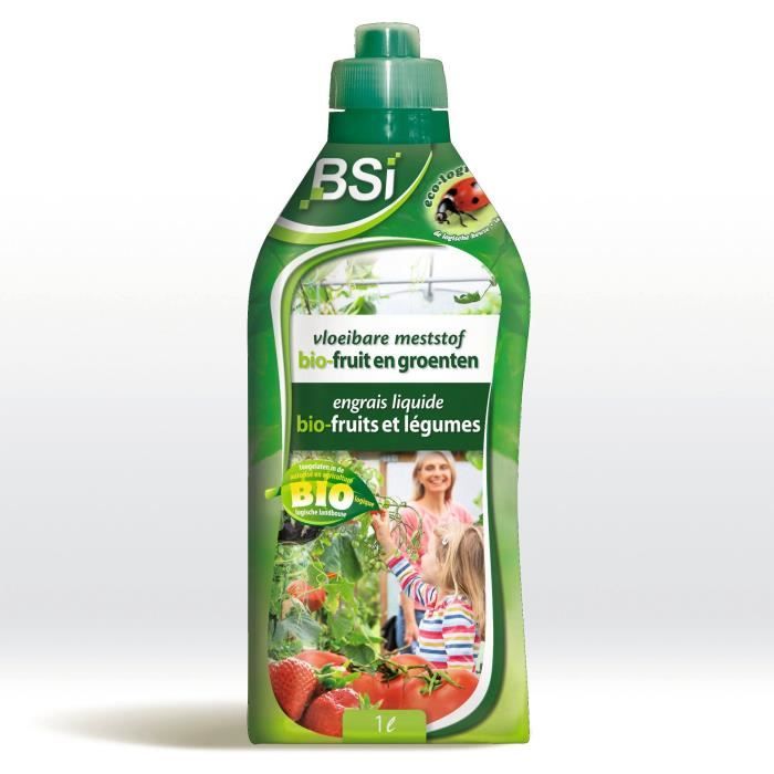 BSI - Engrais Organique - Liquide - Pour Fruits Légumes - Stimule La pousse Et La Croissance - Avec Oligo-éléments 1L - UAB