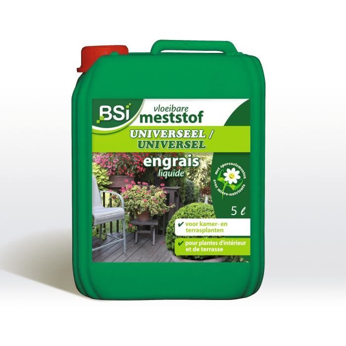 BSI - Engrais Universel - Liquide - Pour Plante d'Intérieur Ou Balcon - Avec Oligo-éléments Et Chélates - 5L