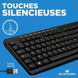 Pack Clavier Souris - BLUESTORK - PACK FIRST II - Filaire - Noir