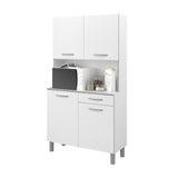 Buffet de cuisine - Blanc - Contemporain - 4 portes - OSLO -  L 101 cm