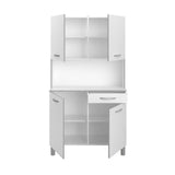 Buffet de cuisine - Blanc - Contemporain - 4 portes - OSLO -  L 101 cm