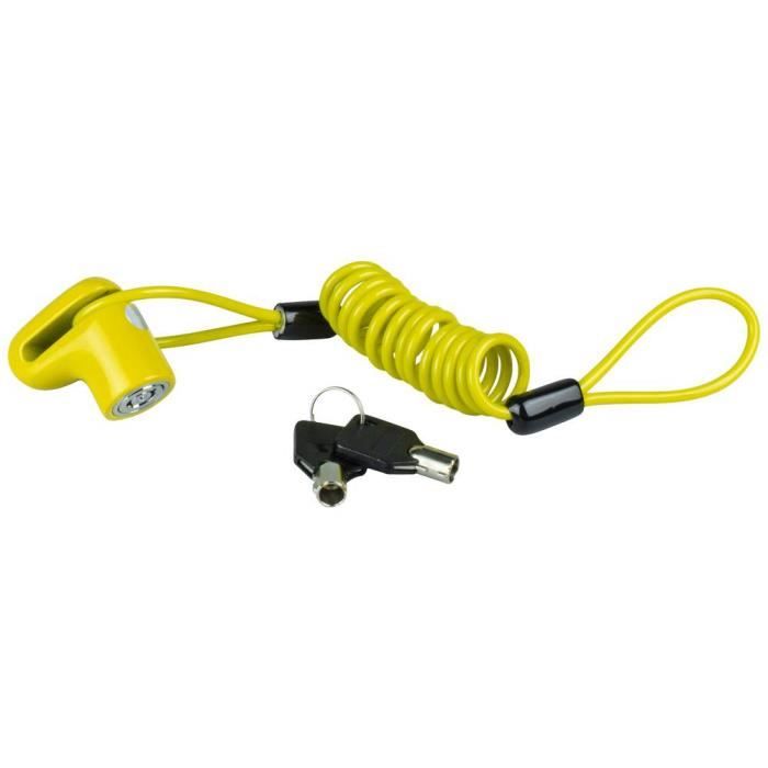 Antivol vÈlo c‚ble - BURG WACHTER - 520 50 Yellow SB - C‚ble acier gainÈ 14 mm, 100 cm