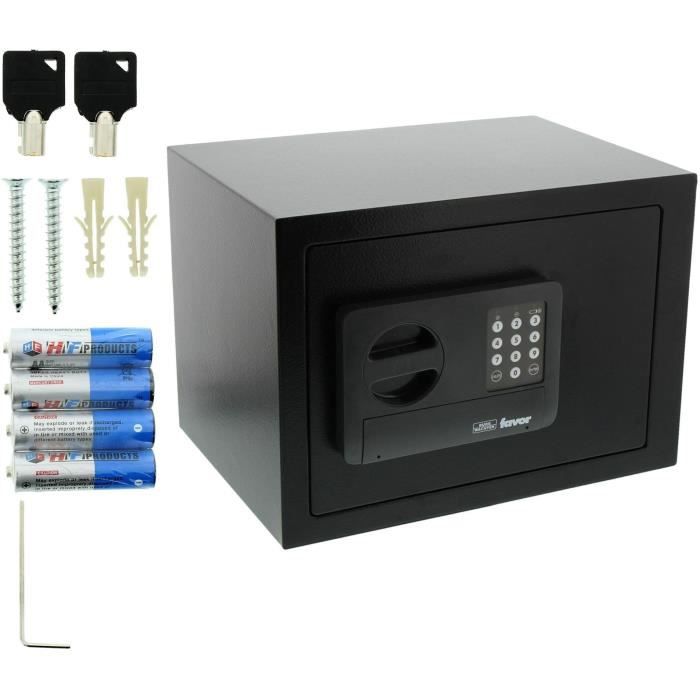 Coffre fort Favor S5 E - BURG WACHTER - Serrure double panneton - 22 L - Noir