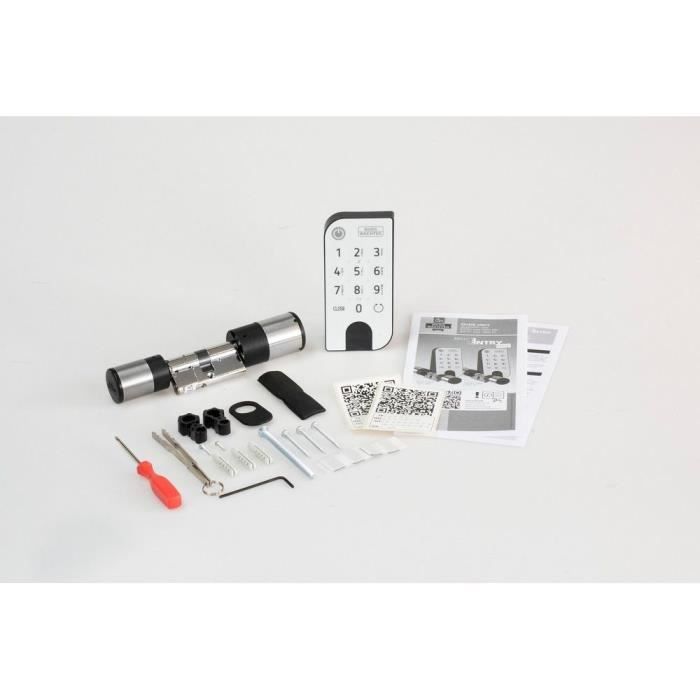 Cylindre électronique BURG-WÄCHTER secuENTRY easy 7601 avec clavier rétroéclairé IP53