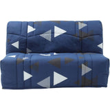 Banquette BZ DREAM - Tissu 100% Coton bikini bleu - Couchage 140x190 cm - L145 x P100 x H90 cm