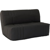 Banquette BZ DREAM - Tissu 100% Coton noir - Couchage 140x190 cm - 2 places - Confort moelleux