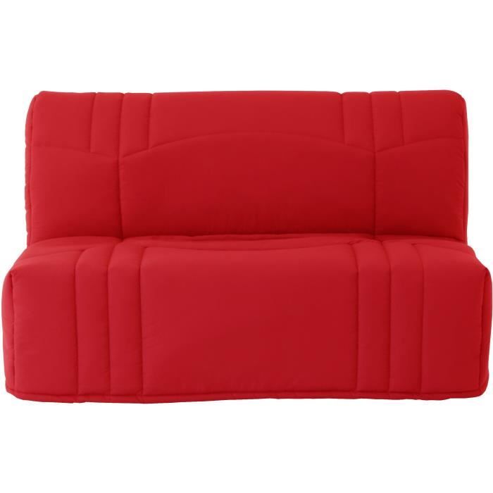 Banquette BZ DREAM - Tissu 100% Coton rouge - Couchage 140x190 cm - Classique - Moelleux