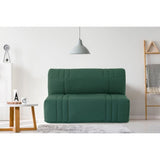 Banquette BZ DREAM - Tissu 100% Coton vert foret - Couchage 140x190 cm - Confort moelleux