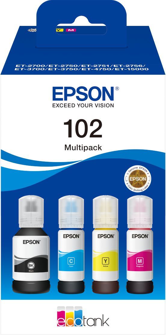 Cartouche d'encre Epson PACK ECOTANK 102 4 COULEURS