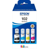 Pack 4 Cartouches d'encre Epson EcoTank 102 (Noir + Couleurs)