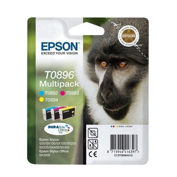 EPSON Multipack T0896 - Monkey - Cyan, Magenta, Yellow (C13T08954010)