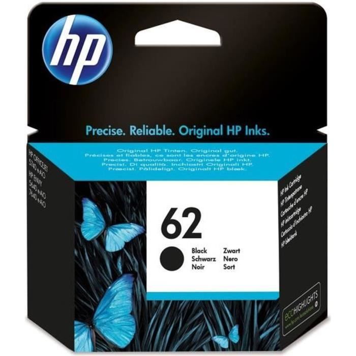 HP 62 Black Original Ink Cartridge (C2P04AE) for HP Officejet Mobile 250, HP Envy 5540/5640/7640, HP Officejet 5740 e-AiO