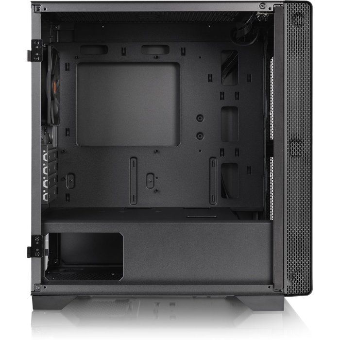 Boitier sans alimentation - THERMALTAKE S100 TG - CA-1Q9-00S1WN-00 - Mini tour - Format Micro-ATX - Noir