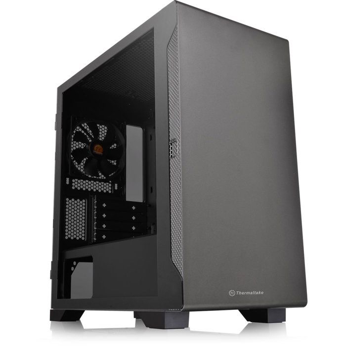 Boitier sans alimentation - THERMALTAKE S100 TG - CA-1Q9-00S1WN-00 - Mini tour - Format Micro-ATX - Noir