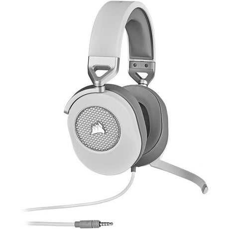 Casque gaming CORSAIR HS65 SURROUND - Blanc, son surround Dolby Audio 7.1 sur PC et Mac