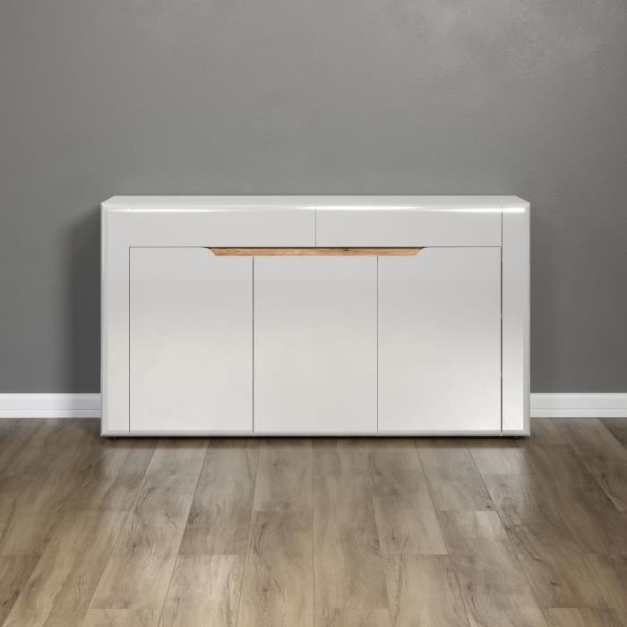 Buffet 3 portes et 2 tiroirs L150 cm - 150 cm X 39 cm X 84 cm - Milan