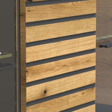 Buffet - Norris - En panneaux de particules - Chene blond / gris anthracite - 3 portes - 3 tiroirs - Contemporain - Trendteam