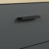Meuble TV - Tyler - Urbain - En panneaux de particules - Gris anthracite mat / chene miel - 230 x 52 x 52 cm - Trendteam