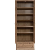 Armoire - Landwood - Décor chene artisan -  2 Portes - 1 Tiroir - L80 x P39 x H200 cm