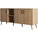 Buffet - EXXEN - 3 portes - 180 x 80 x 45 cm - Chene