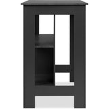 Table de bar - ATLANTA - 4 personnes - 92 x 106 x 68 cm - Ardoise foncé / Anthracite