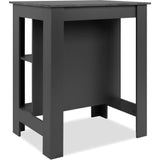 Table de bar - ATLANTA - 4 personnes - 92 x 106 x 68 cm - Ardoise foncé / Anthracite