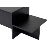 Table basse - HARMONY - Rectangulaire - Noir - 80 x 40 x 40 cm