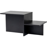 Table basse - HARMONY - Rectangulaire - Noir - 80 x 40 x 40 cm