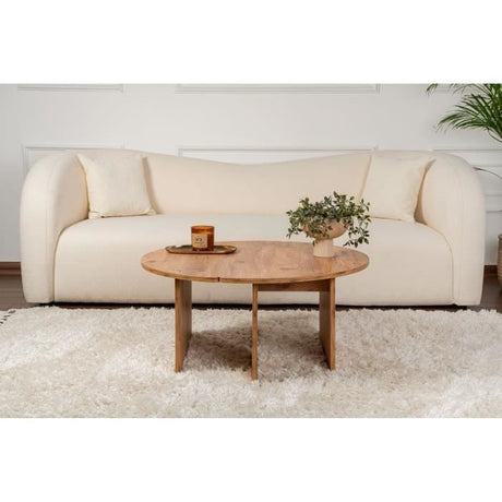 Table basse - MOIRA - Ronde - Pin Atlantique - 90 x 90 x 41 cm